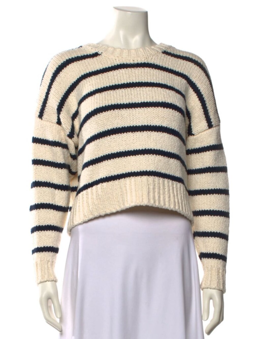 FRAME Striped Crew Neck Sweater